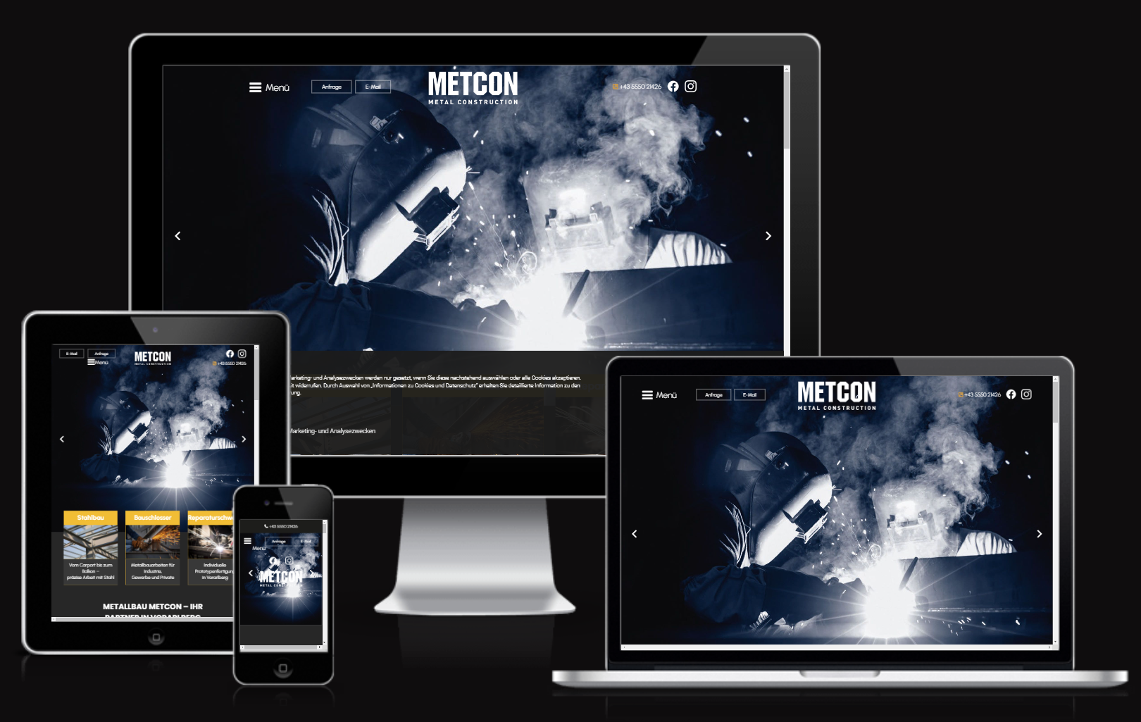 Rifki Fidan - Portfolio: Wordpress Projekt METCON Metal Construction